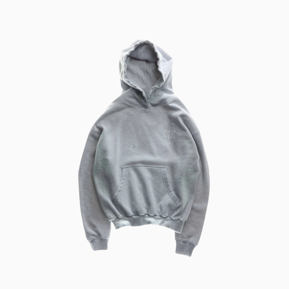 SPARRING CLUB HOODIE GREY/WHITE